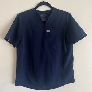 Figs navy scrub top